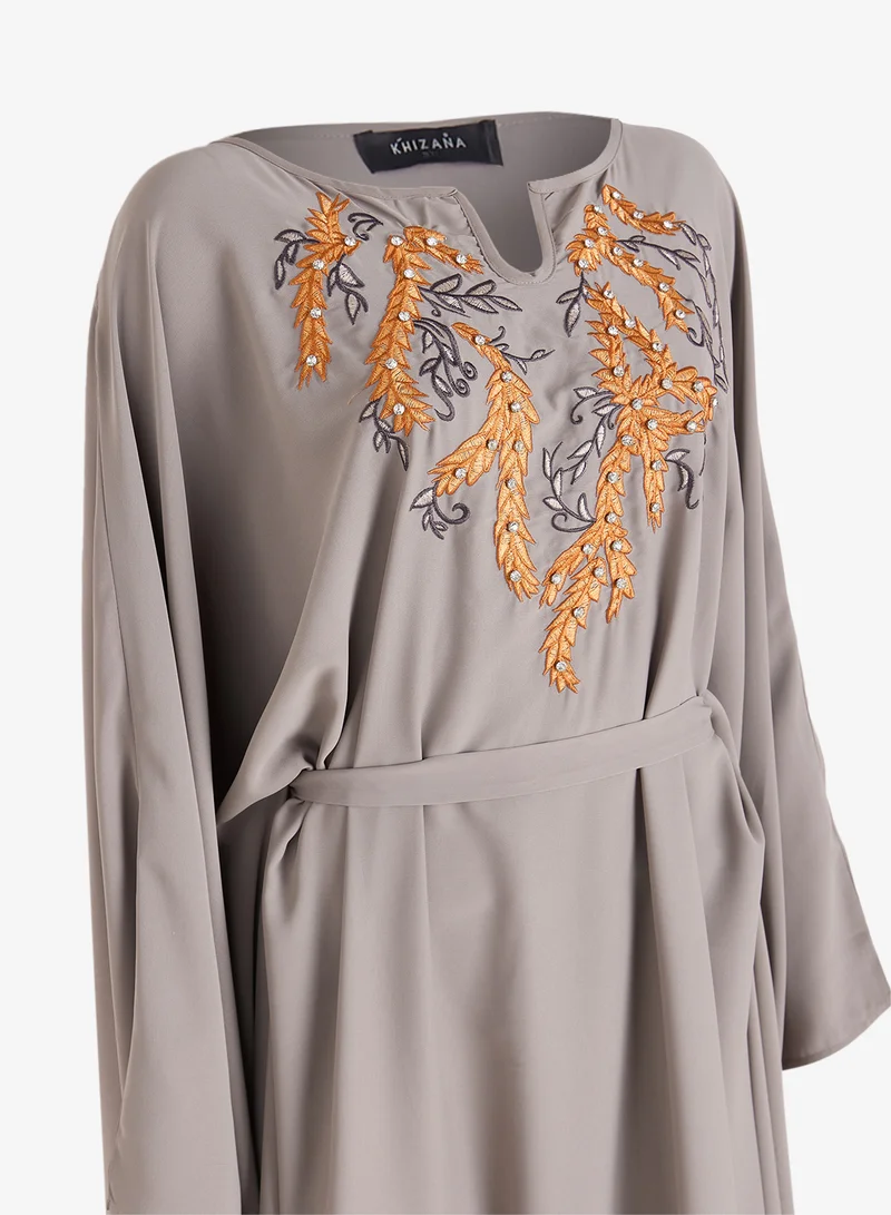 Khizana Plus Size Embroidered Kaftan